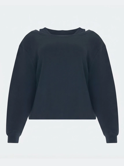 Свитшот из модала с внутренним топом