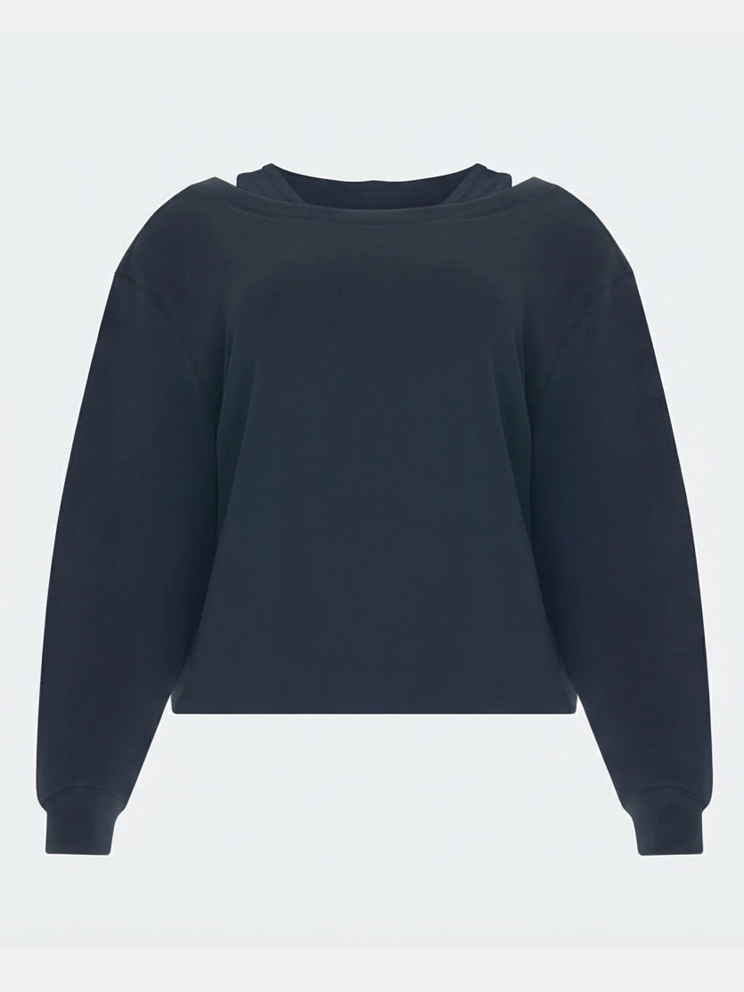 Свитшот из модала с внутренним топом