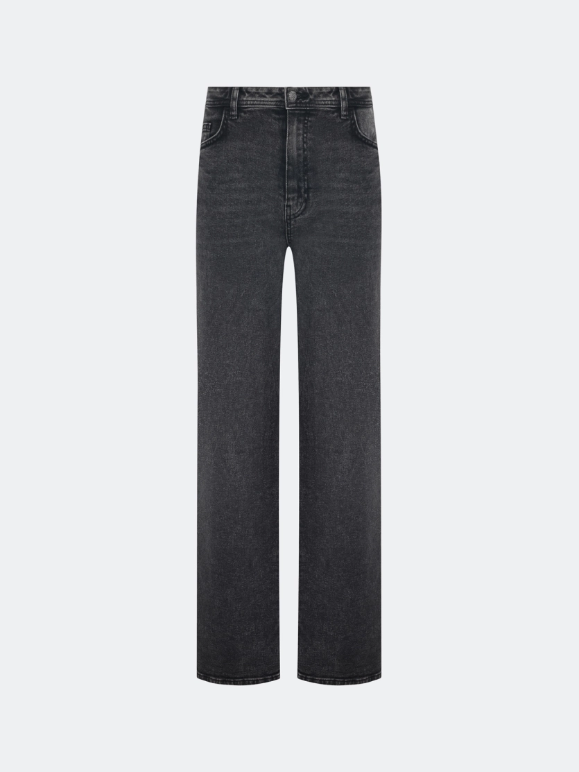 Широкие графитовые джинсы