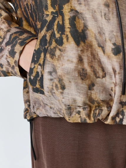 Худи из тенселя с принтом