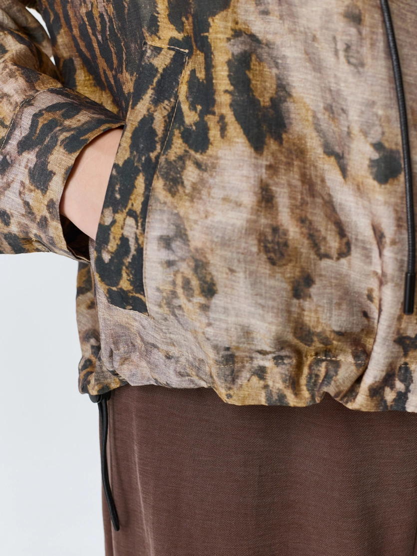 Худи из тенселя с принтом