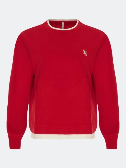 Яркий свитшот с контрастными акцентами