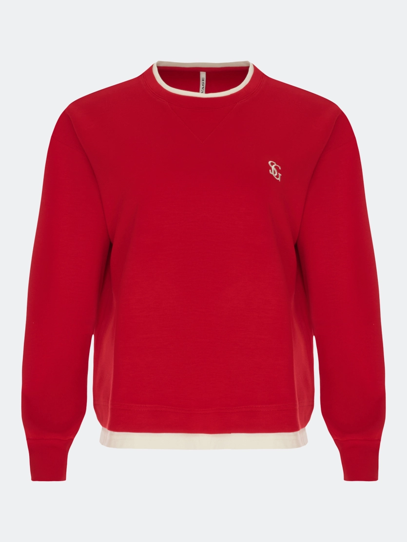 Яркий свитшот с контрастными акцентами