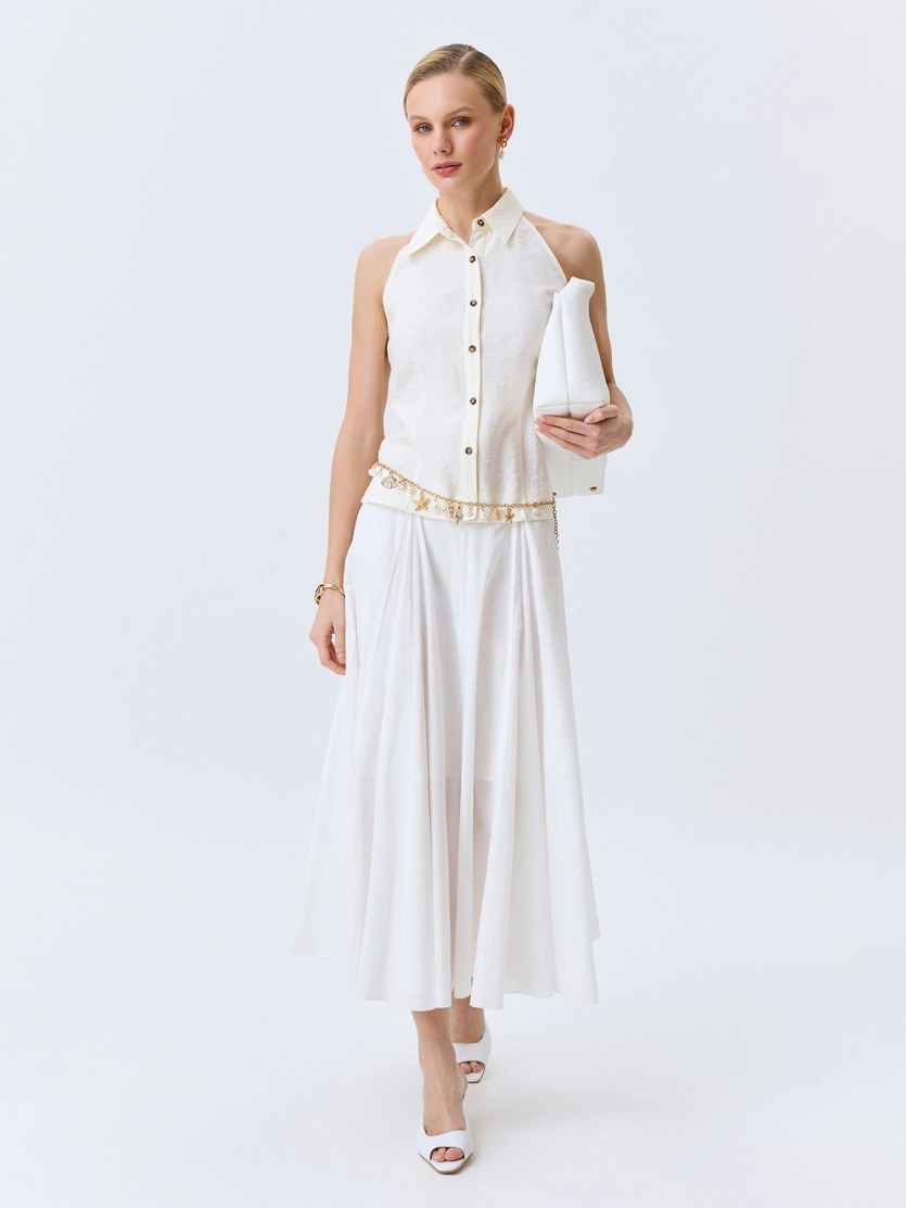 Пышная юбка-миди из 100% хлопка