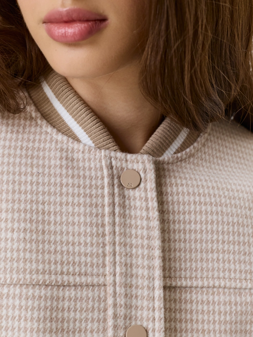 Бомбер с принтом "Pied-de-poule"