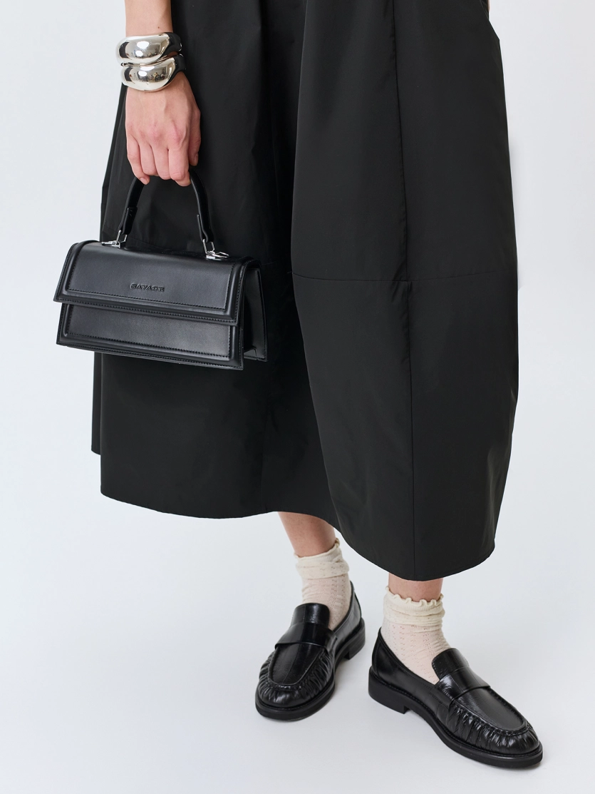 Сумка-багет из искусственной кожи