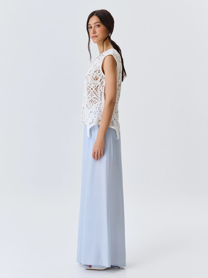 Ажурный кружевной топ