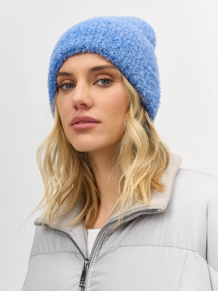 Яркая шапка бини с ангорой