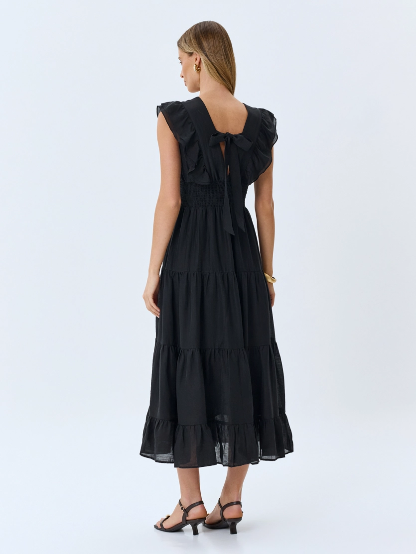 Платье с оборками из лиоцелла