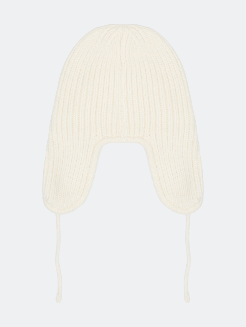 Вязаная шапка-ушанка