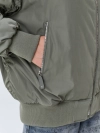 Oversize бомбер с меховым капюшоном