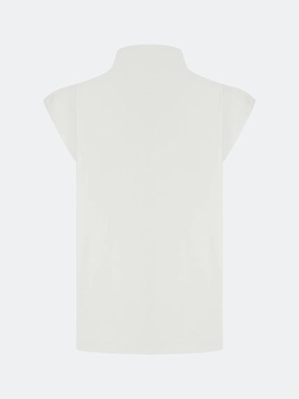 Топ с воротником стойкой