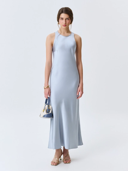 Сатиновое платье из смесовой вискозы