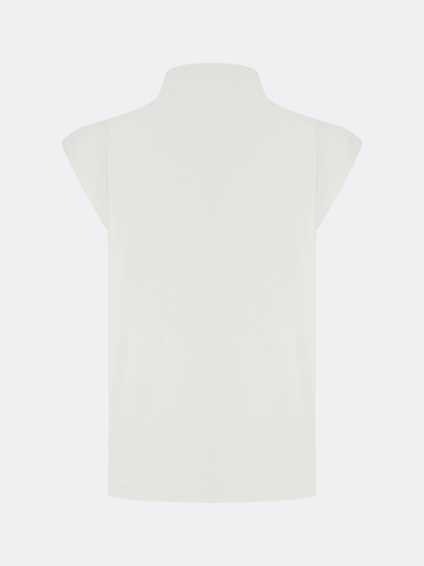 Топ с воротником стойкой