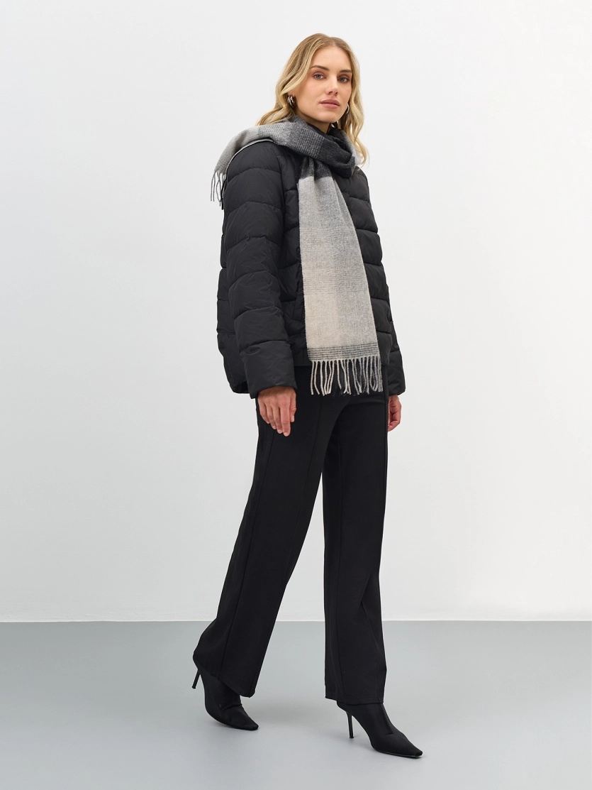 Шарф из 100% шерсти с клетчатым принтом