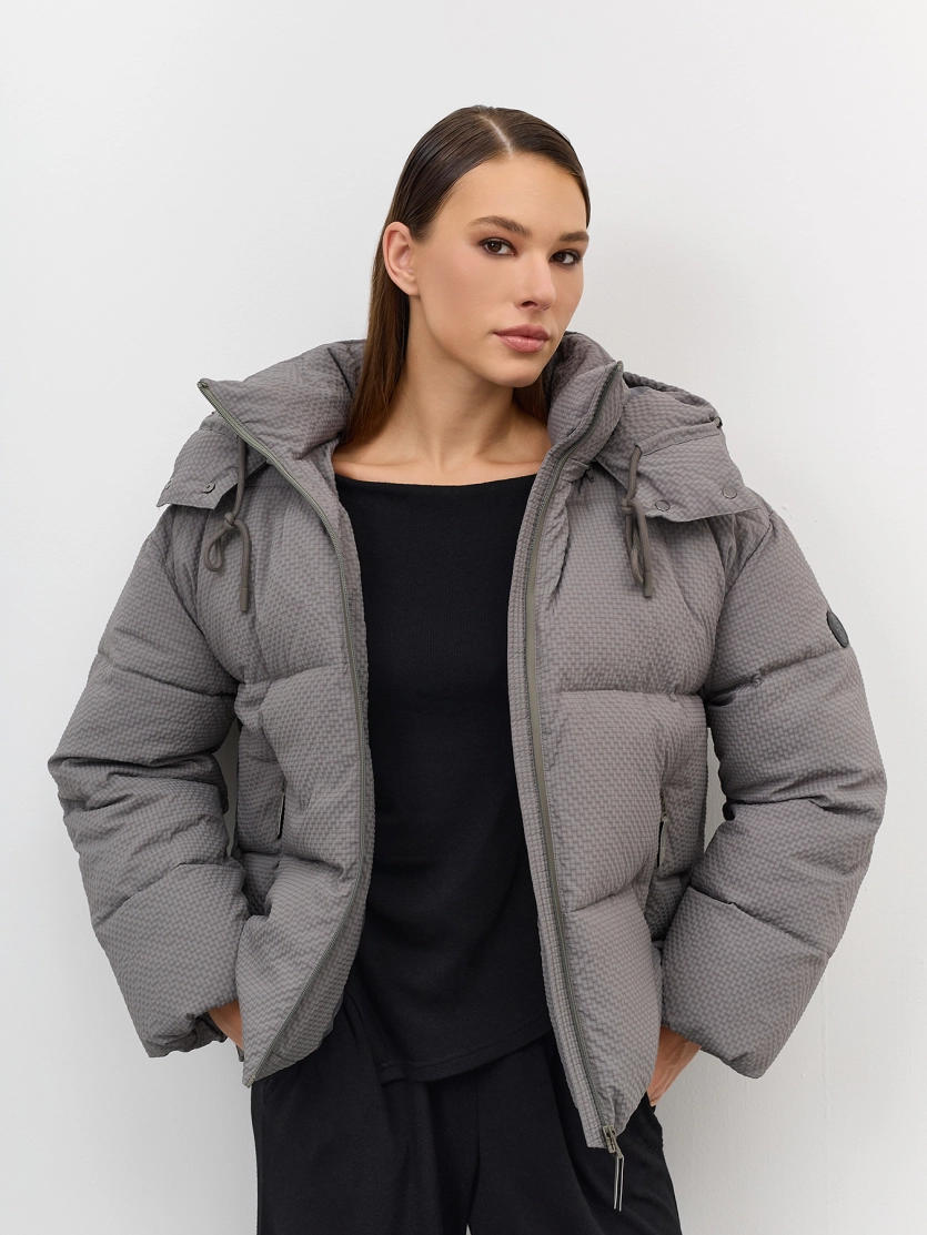 Куртка Oversize из фактурной ткани