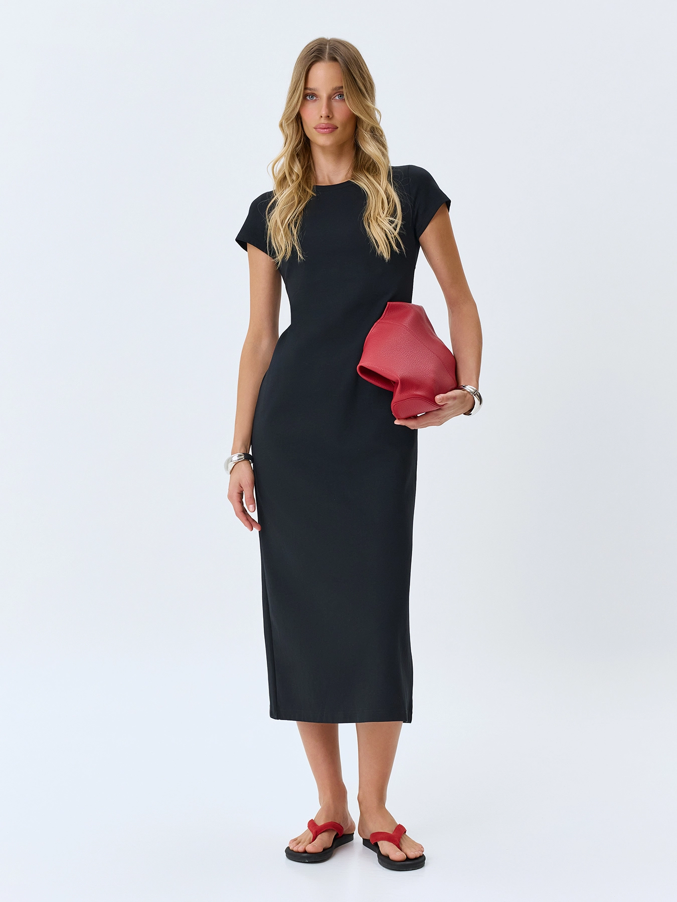 Трикотажное платье-макси SAVAGE