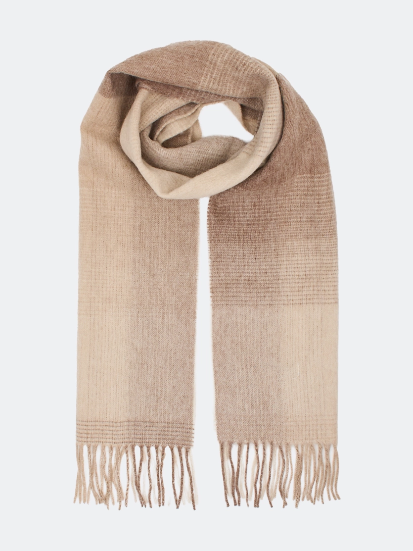 Шарф из 100% шерсти с клетчатым принтом