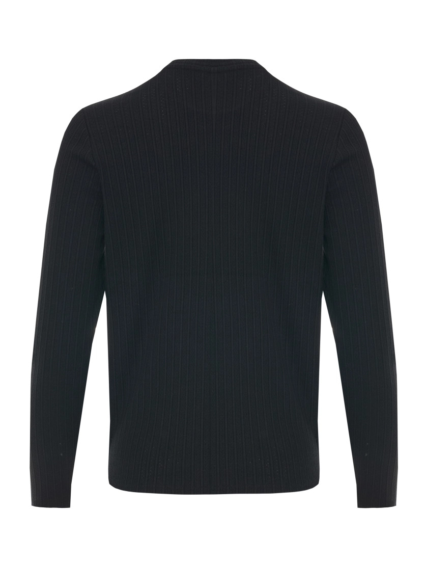 Лонгслив из ажурного трикотажа