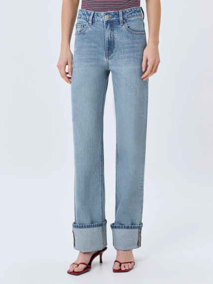 Джинсы STRAIGHT с отворотами