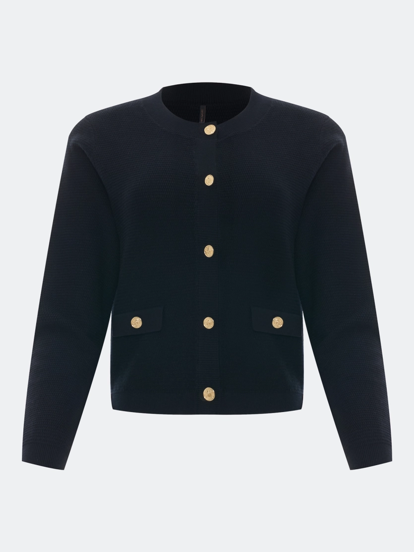 Жакет с акцентными металлическими пуговицами