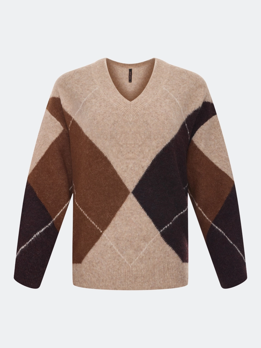 Свитер с узором "аргайл"