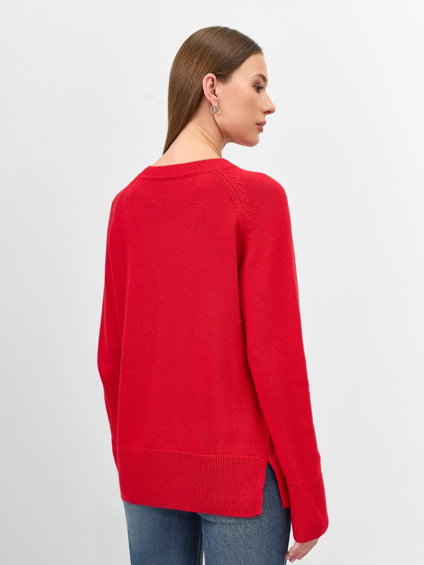 Яркий джемпер с ангорой