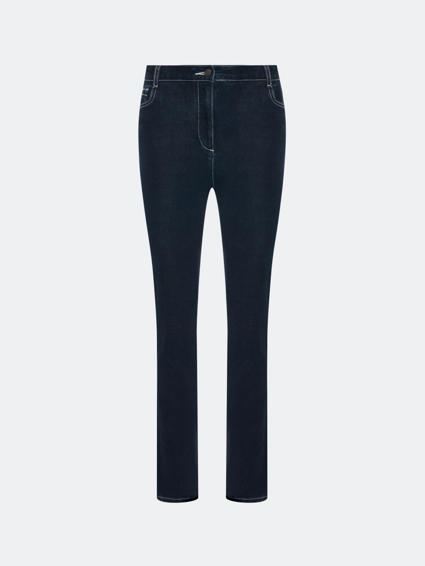 Джинсы с контрастной отстрочкой