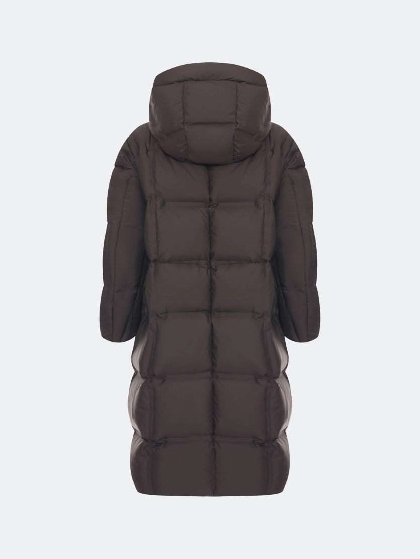 Легкий пуховик с квадратной стежкой