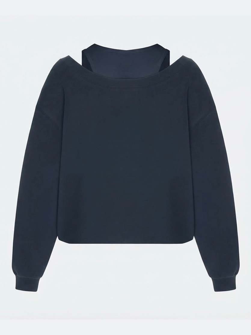 Свитшот из модала с внутренним топом