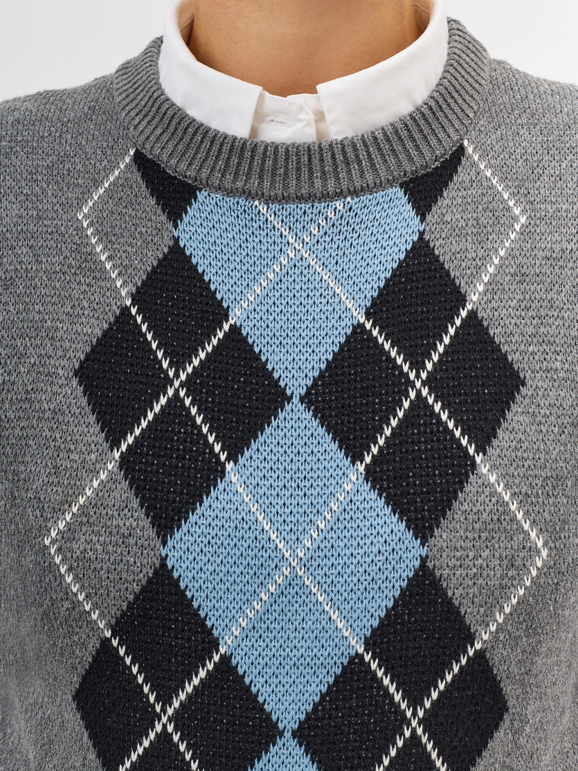 Жилет с узором аргайл