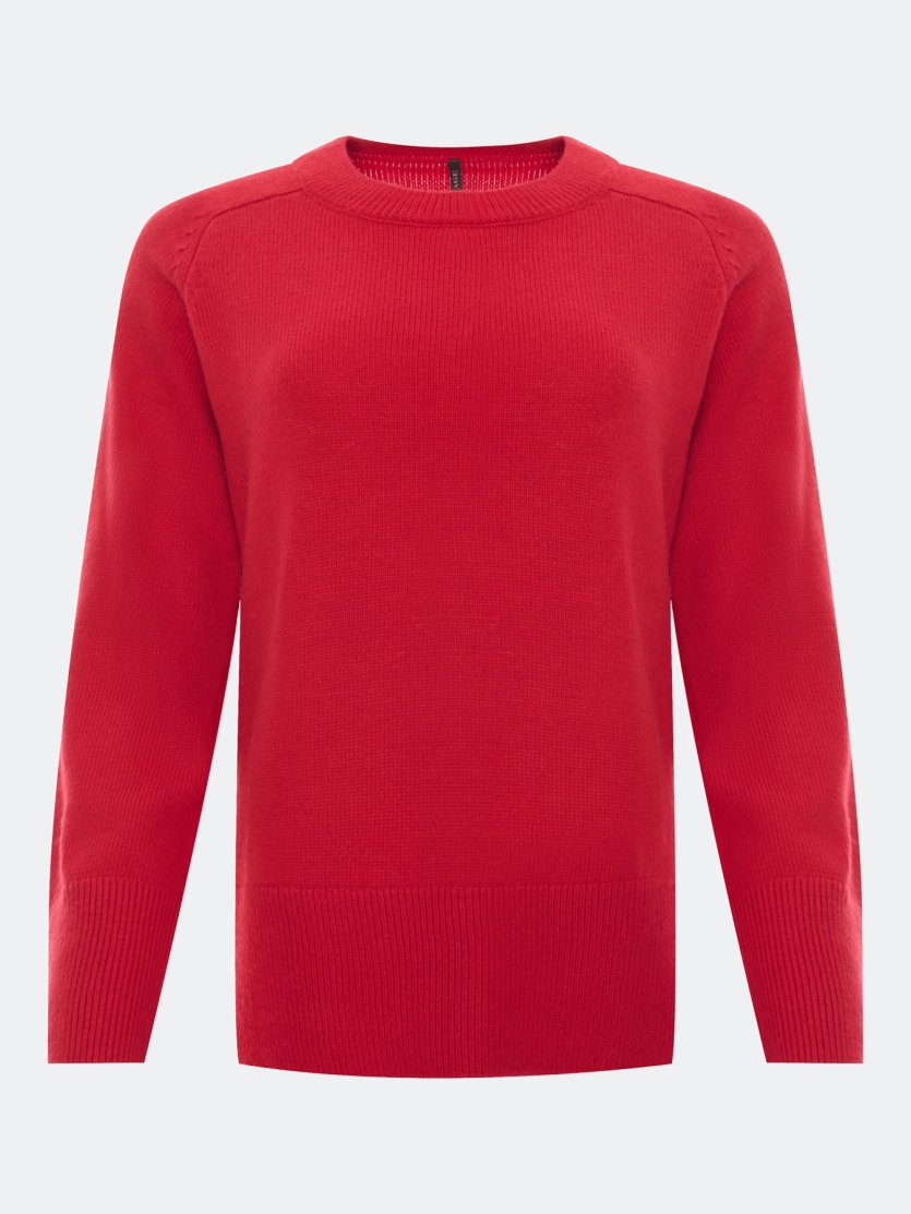 Яркий джемпер с ангорой