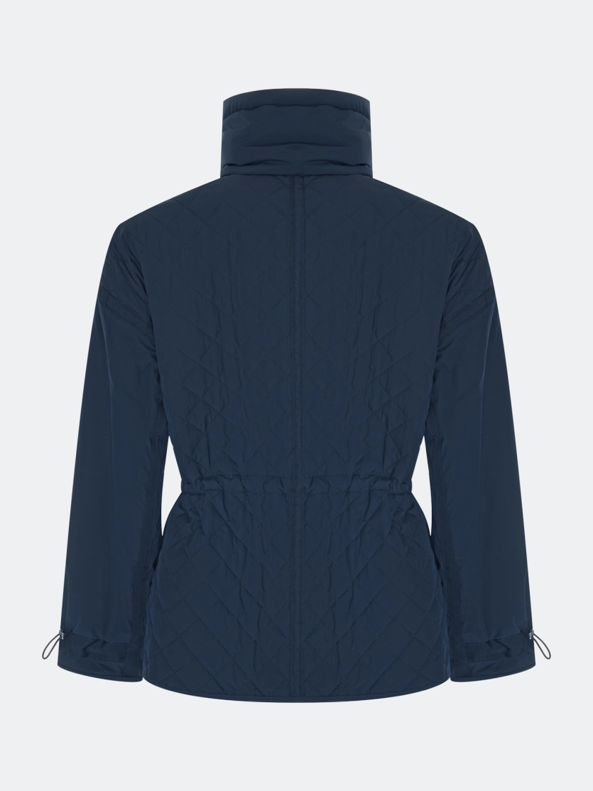 Яркая парка с ромбовидной стежкой