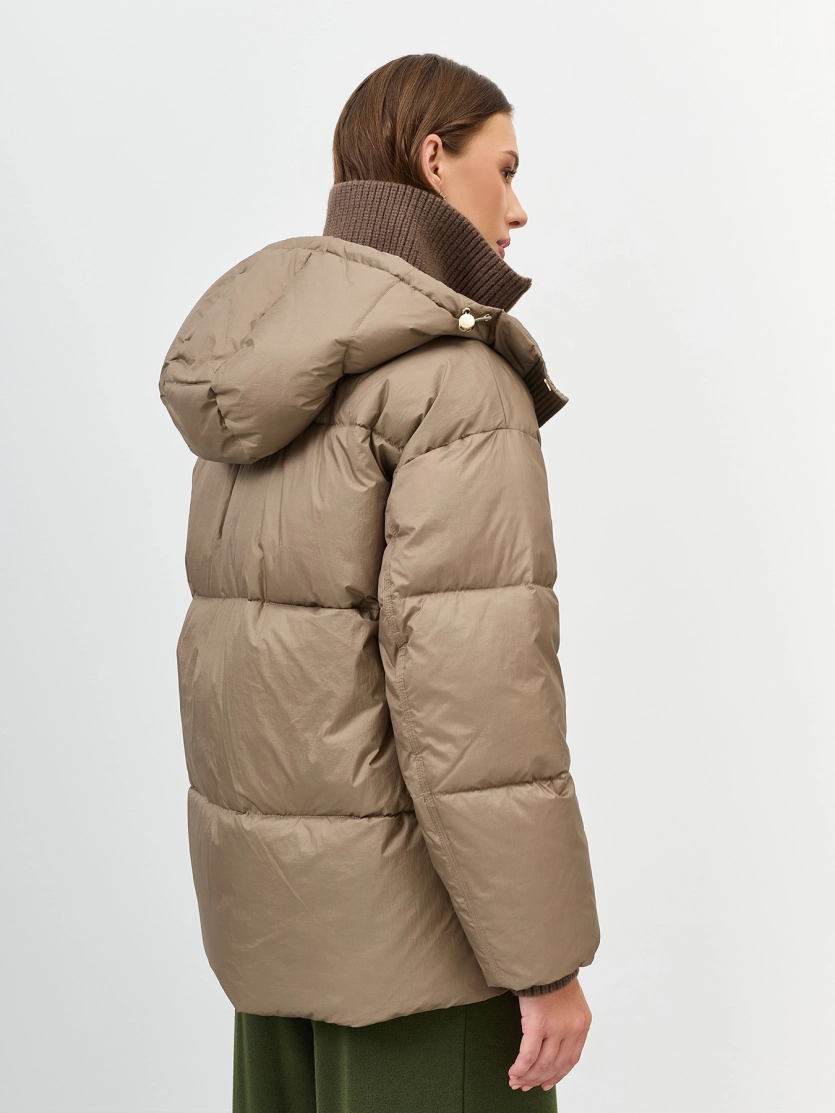 Куртка из нейлона с метализированным эффектом