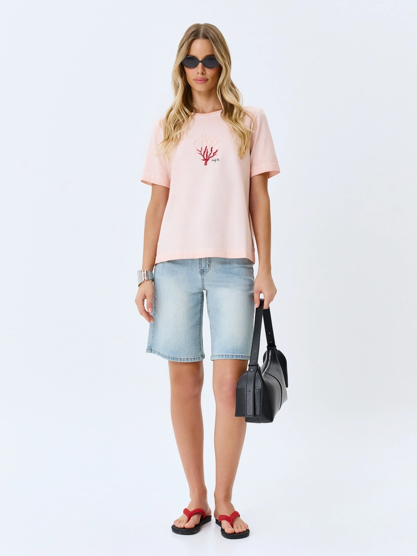 Шорты бермуды из денима