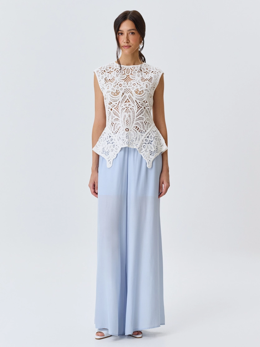 Широкие брюки палаццо