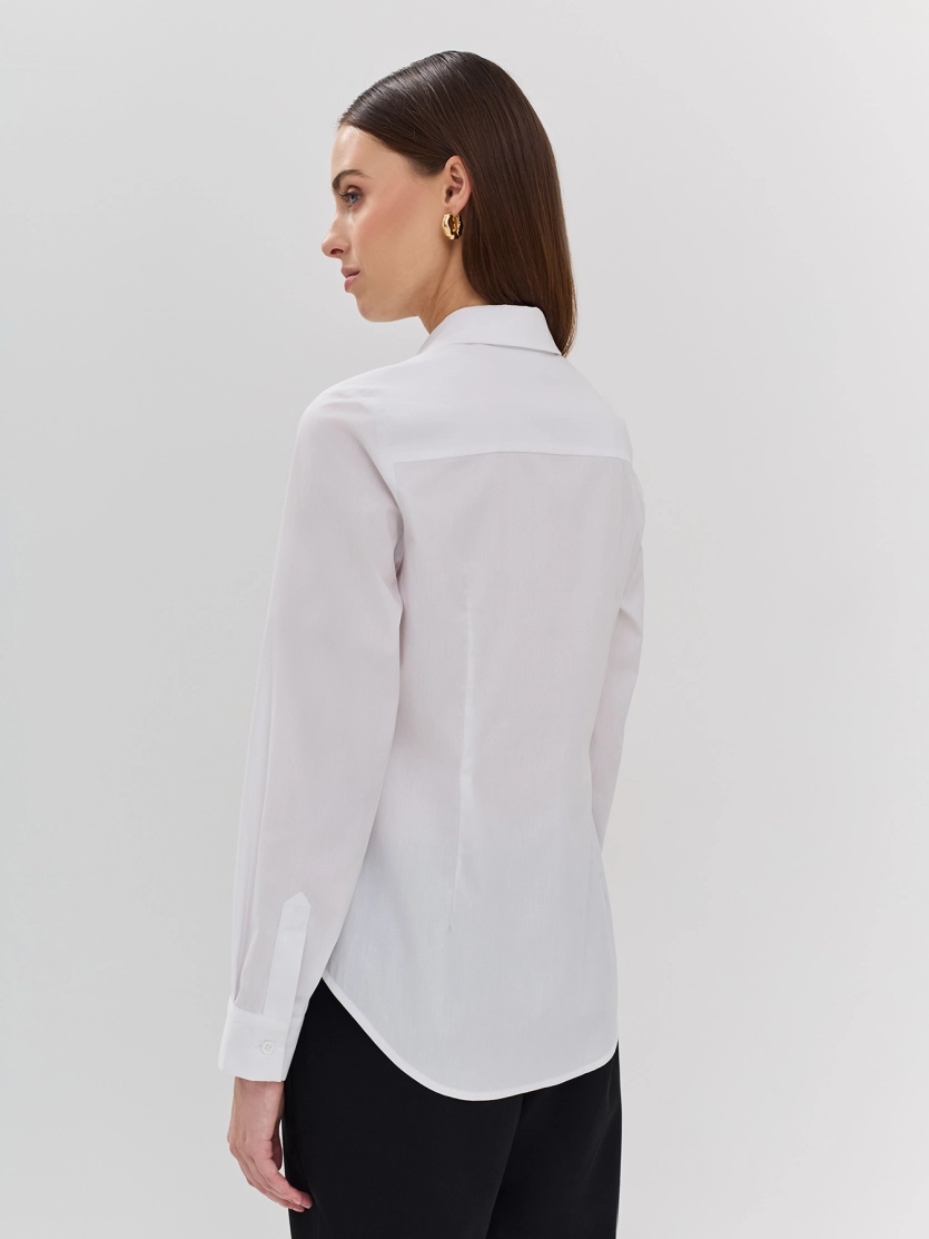 Базовая рубашка из эластичного хлопка