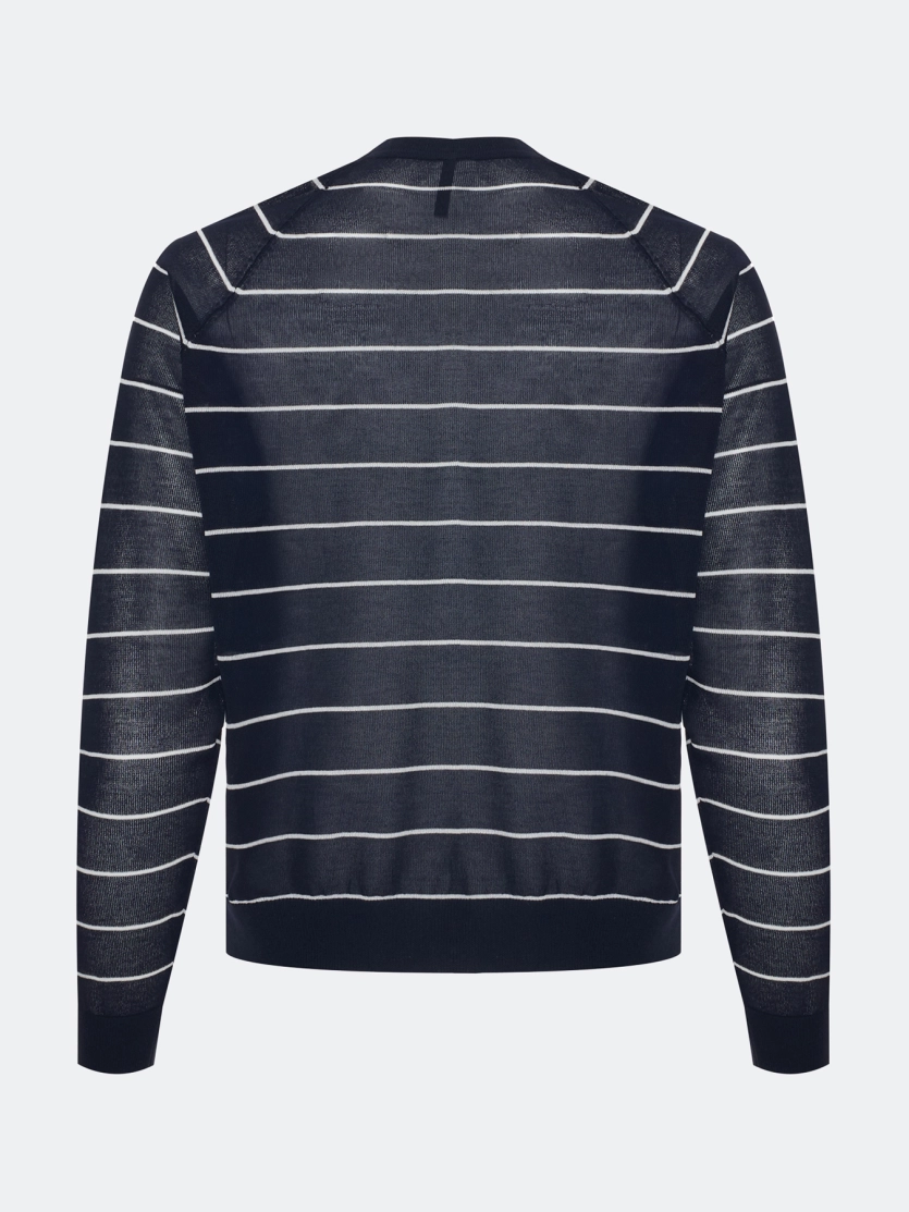 Полупрозрачный джемпер в тонкую полоску