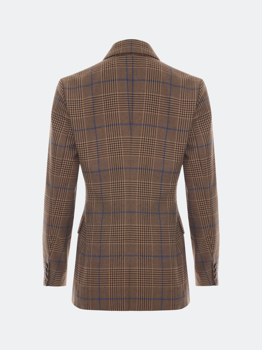 Двубортный жакет в клетку