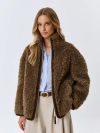 Oversize дубленка из искусственного меха.