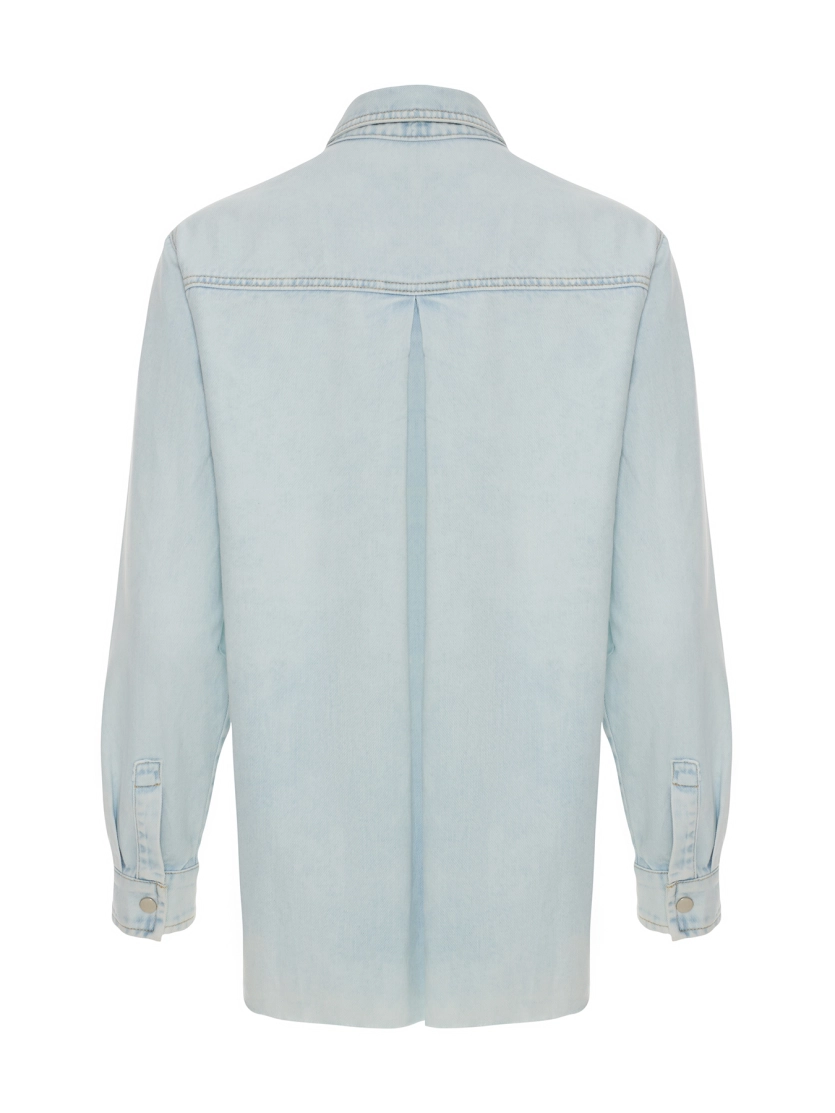 Oversize рубашка из тонкого денима