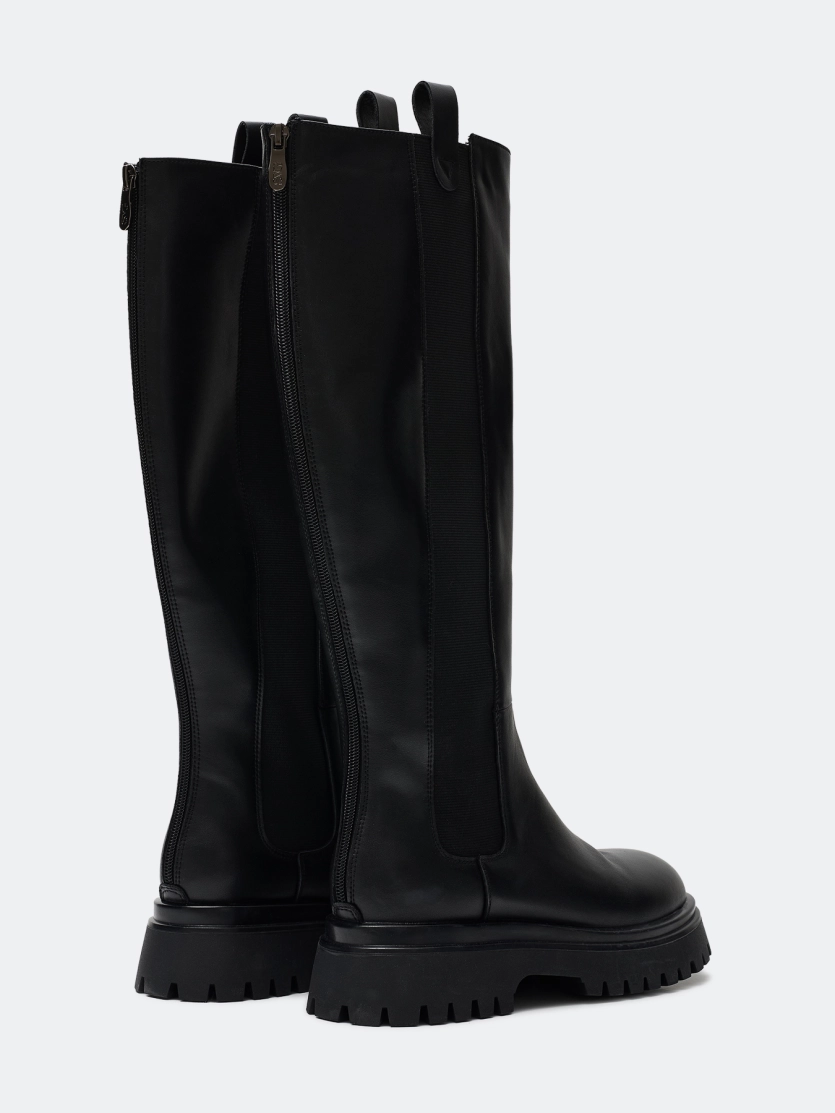 Сапоги-трубы из натуральной кожи