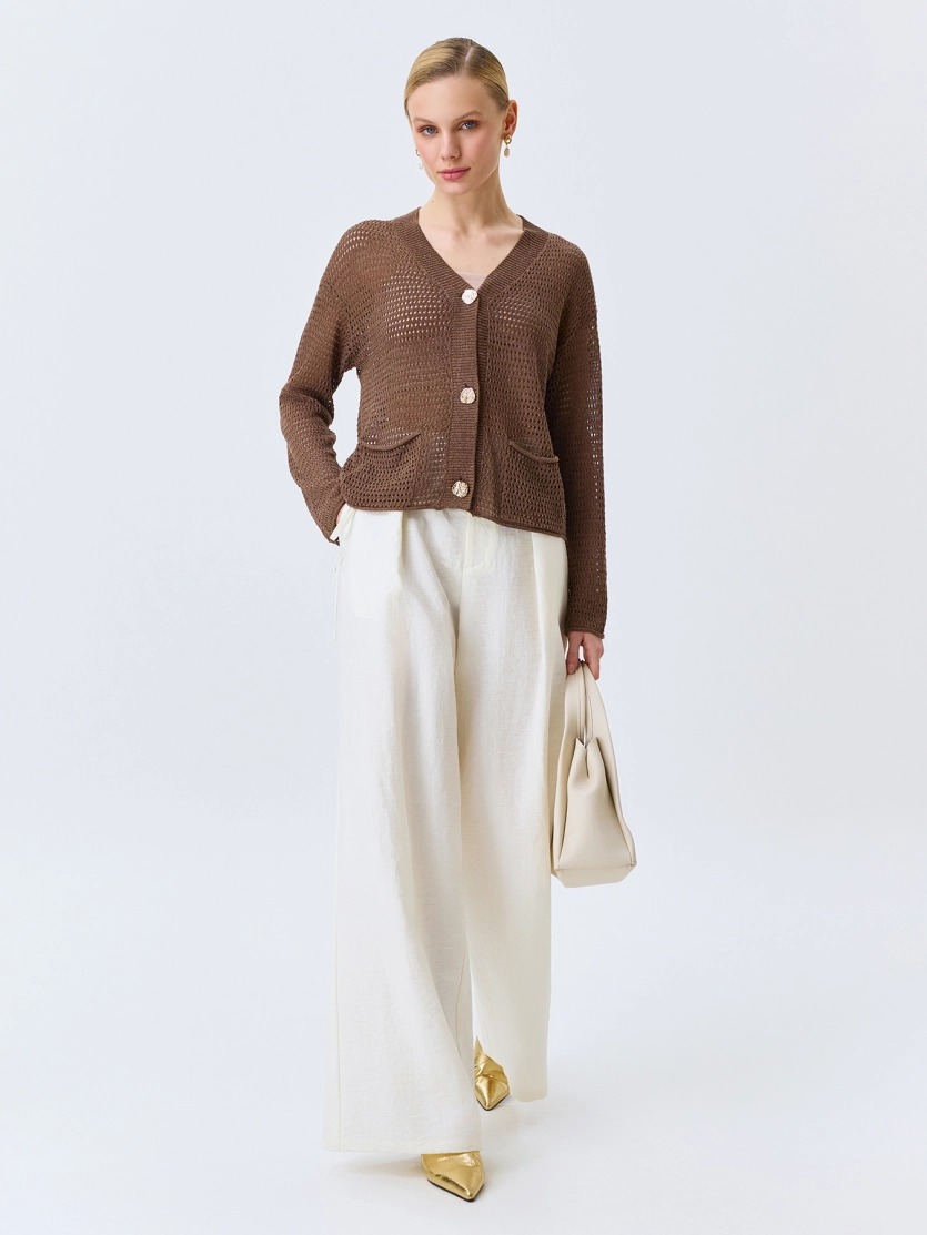 Ажурный кардиган из смесового лиоцелла