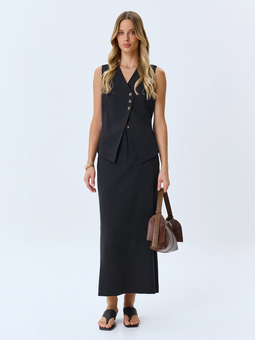 Юбка миди из смесовой вискозы