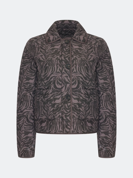 Утепленный жакет с анималистичным принтом