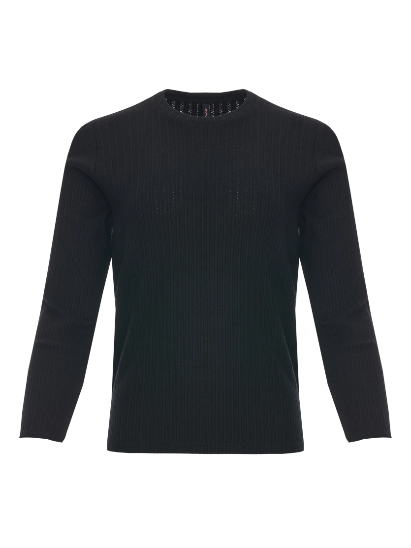 Лонгслив из ажурного трикотажа