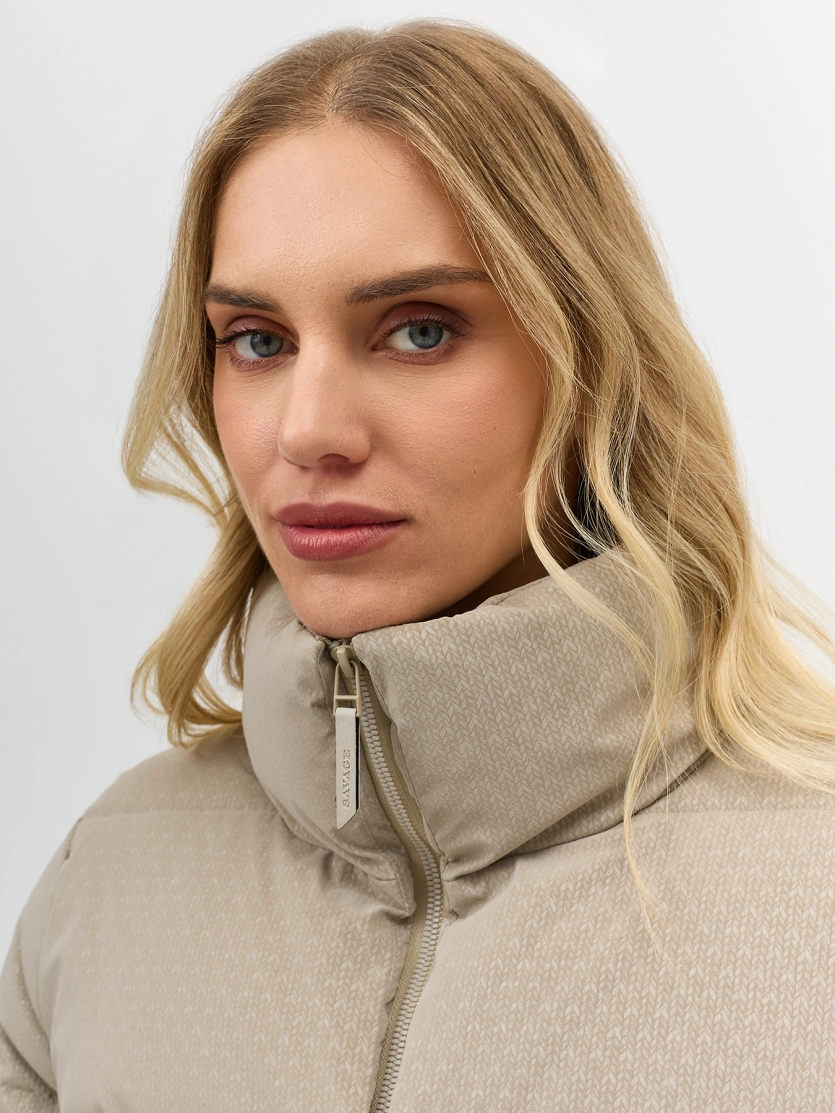 Куртка с имитацией вязаной фактуры