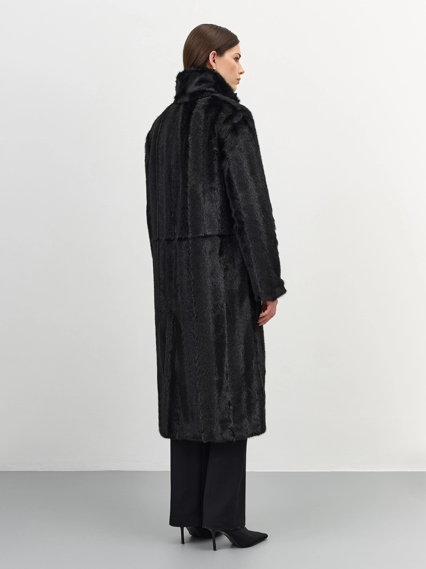 Шуба из искуственного меха норки