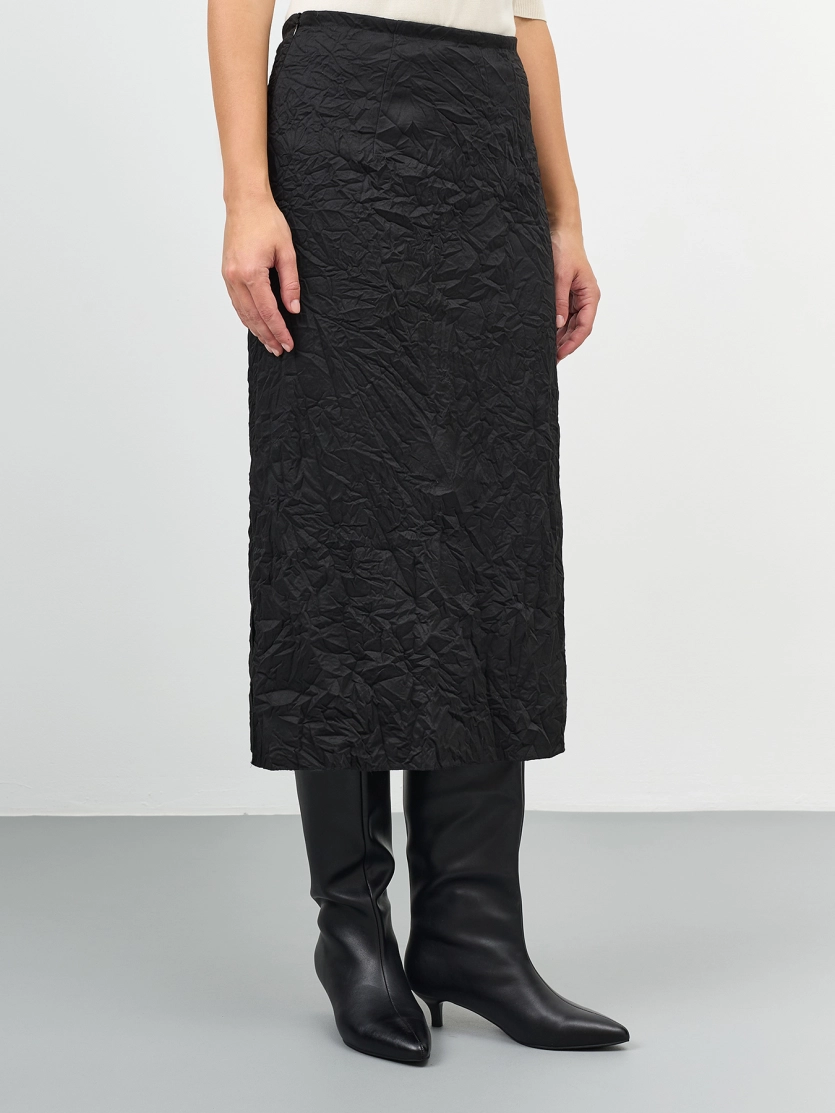 Юбка из ткани с крэш эффектом