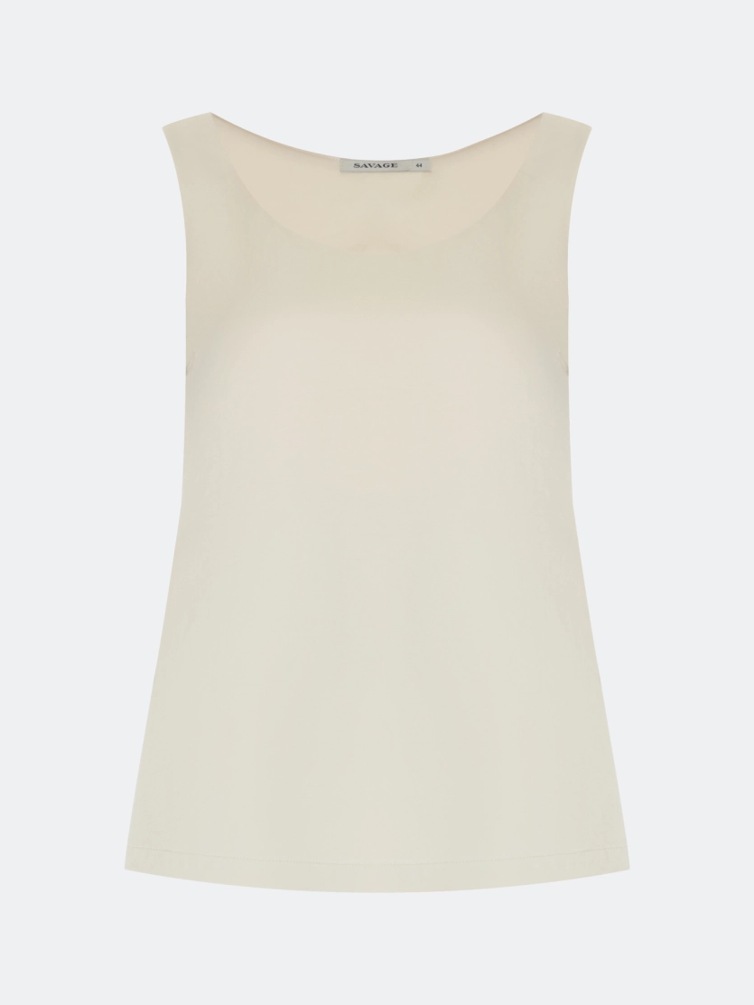 Свободный сатиновый топ